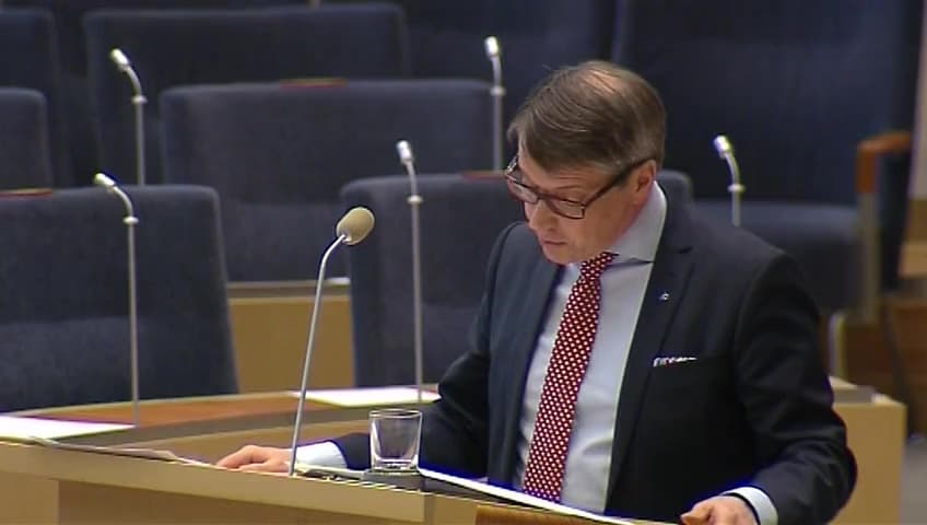 Stillbild från Interpellationsdebatt, Ökningen av kejsarsnitten 