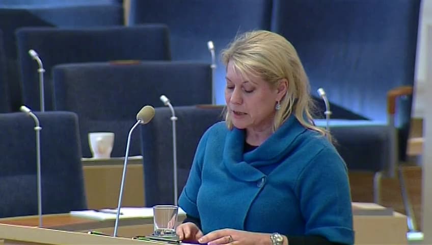 Stillbild från Interpellationsdebatt, Cykelturistleder