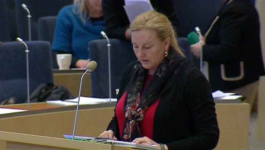 Stillbild från Interpellationsdebatt, Exportkrediter till diktaturer