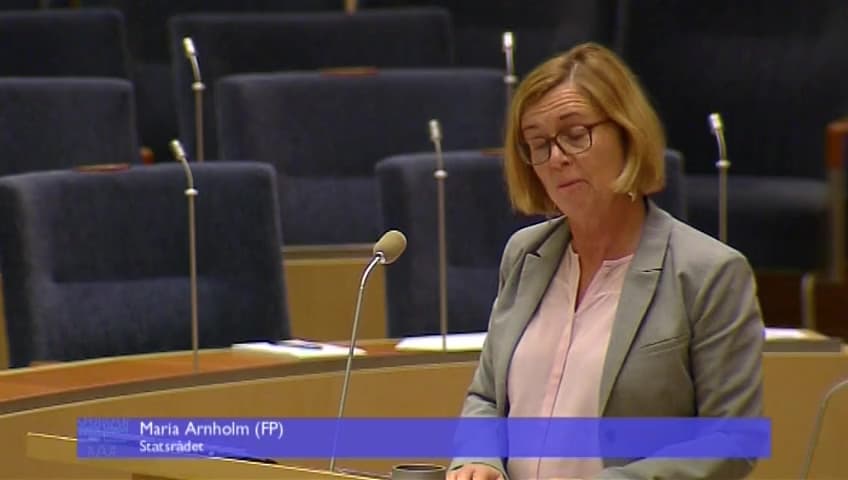 Stillbild från Interpellationsdebatt, Stora barngrupper i förskolan 