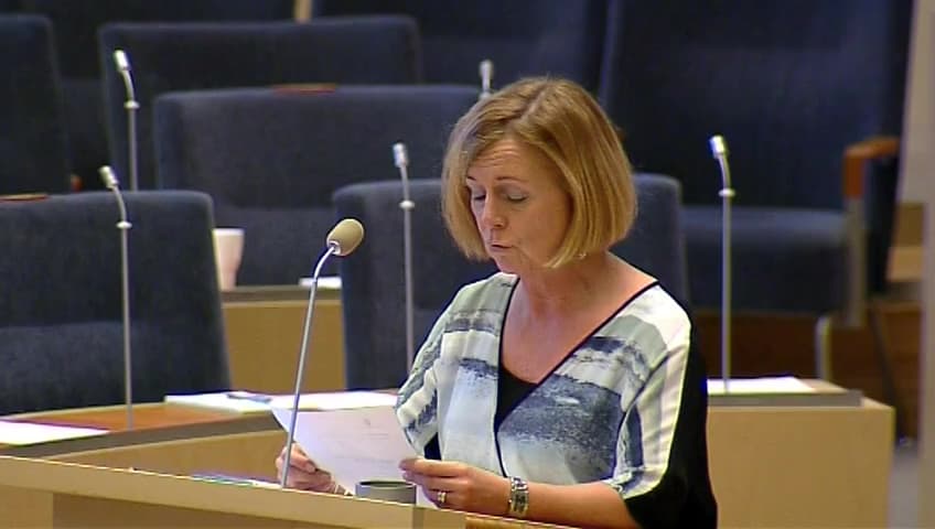 Stillbild från Interpellationsdebatt, Löneskillnaderna mellan män och kvinnor