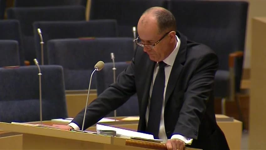Stillbild från Interpellationsdebatt, Jobbskapande näringslivsutveckling