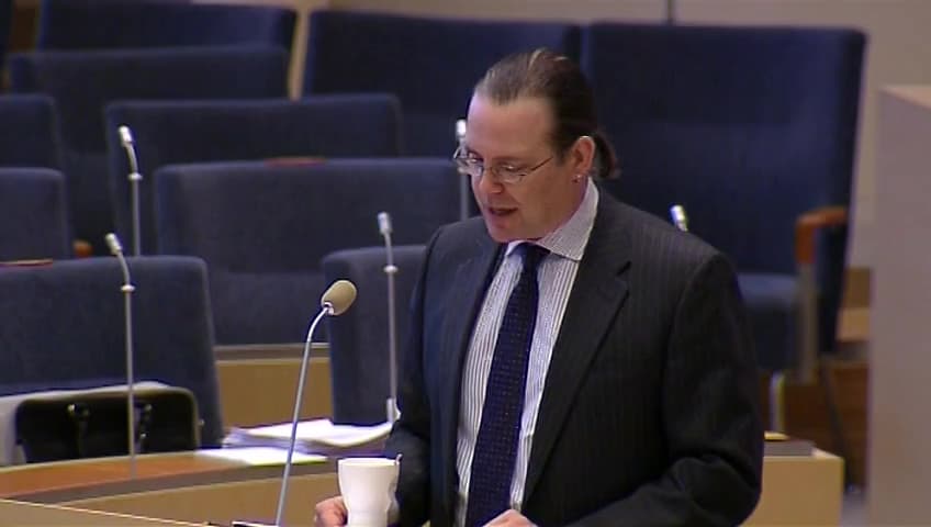 Stillbild från Interpellationsdebatt, Trängselskatt för utländska fordon