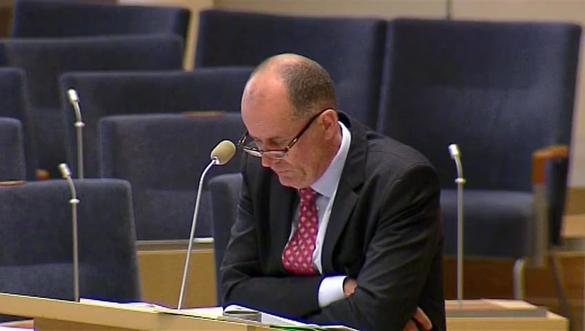 Stillbild från Interpellationsdebatt, Bolånetak och amorteringskrav