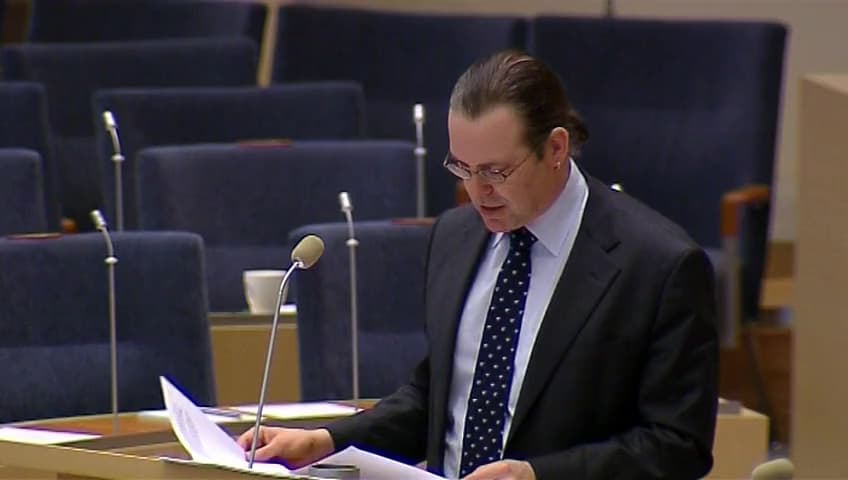 Stillbild från Interpellationsdebatt, Bankerna och de små företagen