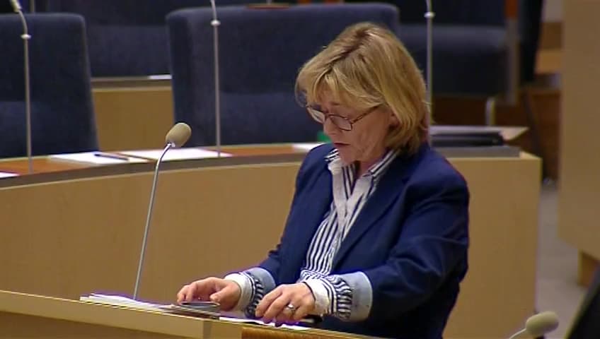 Stillbild från Interpellationsdebatt, Ett förstärkt konsumentskydd för skadelidande vid trafikolyckor