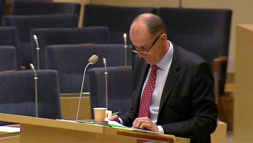 Stillbild från Interpellationsdebatt, Bolånen