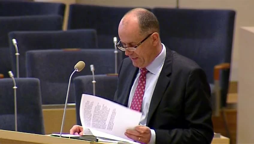 Stillbild från Interpellationsdebatt, Vattenfall och ägardirektiv