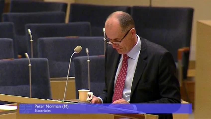 Stillbild från Interpellationsdebatt, Nuonaffären