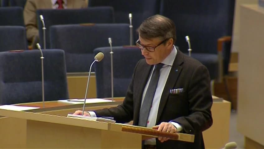 Stillbild från Interpellationsdebatt, Tillgången till ny teknik vid rättspsykiatrisk vård 