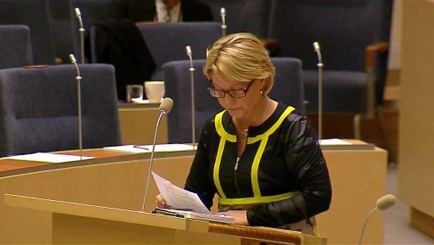 Stillbild från Interpellationsdebatt, Misslyckad jobbpolitik 
