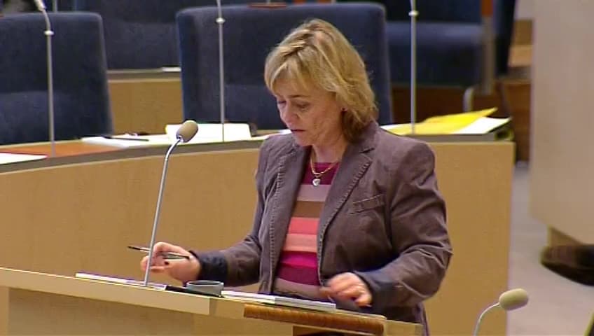 Stillbild från Interpellationsdebatt, Rättsliga påföljder vid stöld från folket