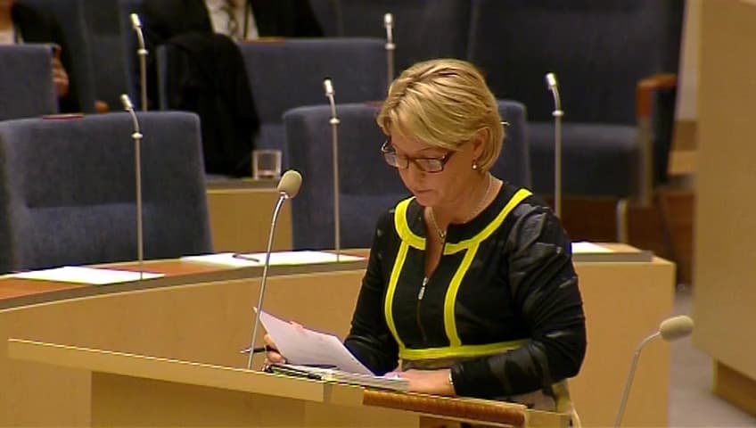 Stillbild från Interpellationsdebatt, Arbetsförmedlingens regelverk