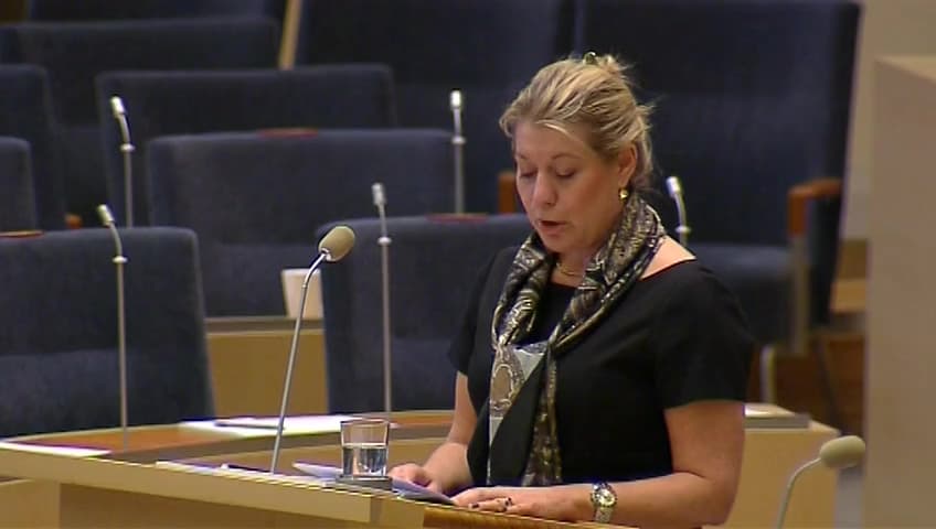 Stillbild från Interpellationsdebatt, Framtidssäkra och kostnadseffektiva investeringar i nya järnvägar