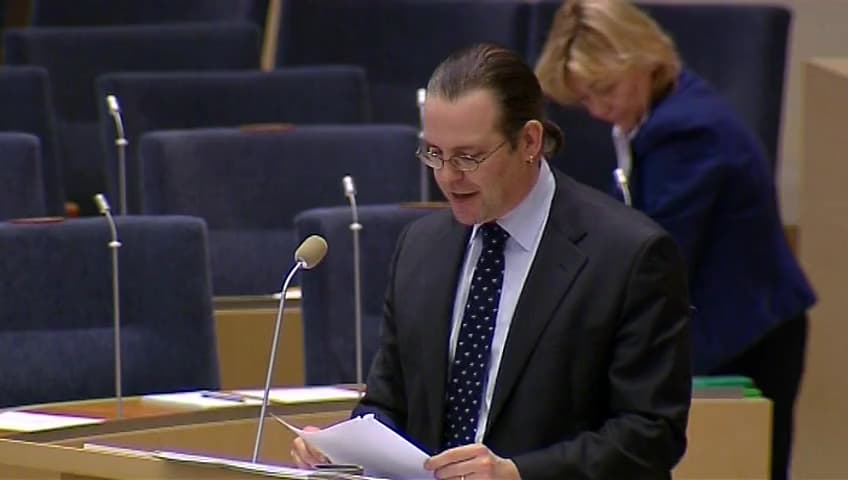 Stillbild från Interpellationsdebatt, Finansdepartementet och utanförskapet