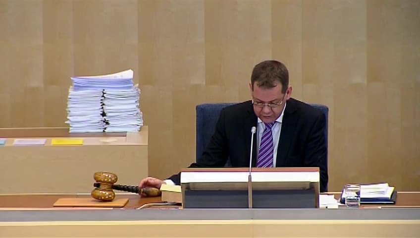 Stillbild från Debatt om förslag, Informationsutbytesavtal med Saint Lucia