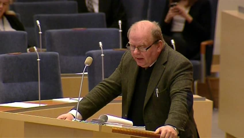 Stillbild från Interpellationsdebatt, Klimatanpassat skogsbruk