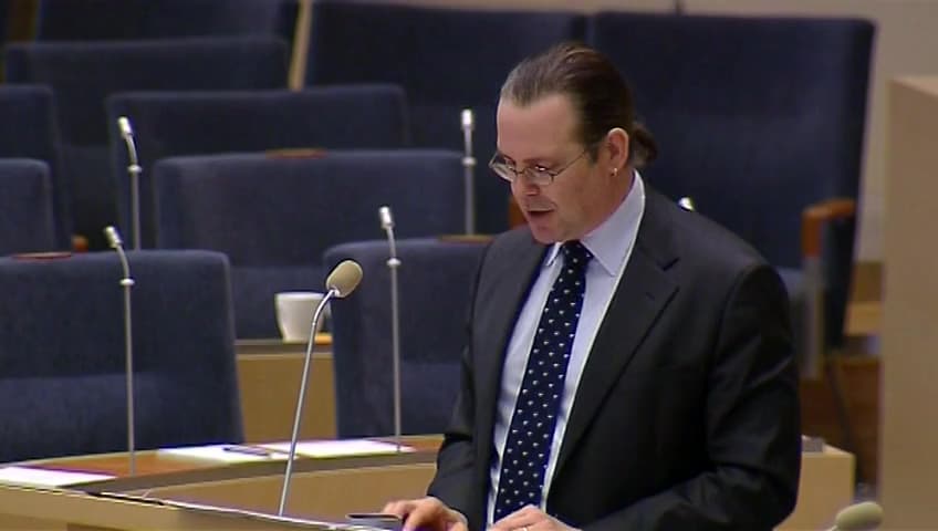 Stillbild från Interpellationsdebatt, Riksrevisionens granskning av budgetpropositionen