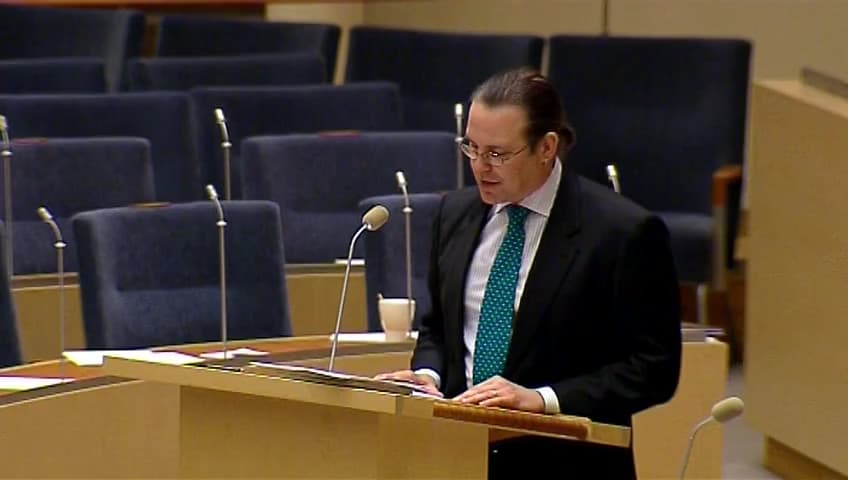 Stillbild från Interpellationsdebatt, Egenvärde av jobbskatteavdrag