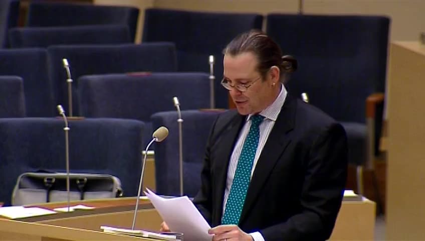 Stillbild från Interpellationsdebatt, Regeringens bedömningar i budgeten