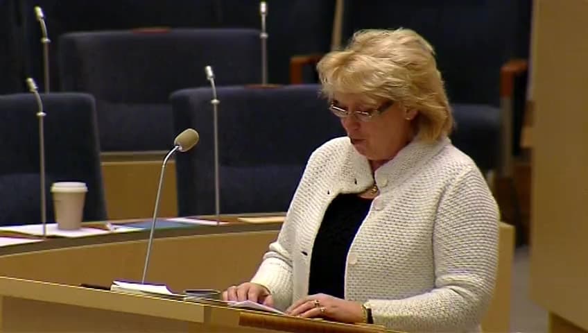 Stillbild från Interpellationsdebatt, Makulering av svenska utsläppsrätter