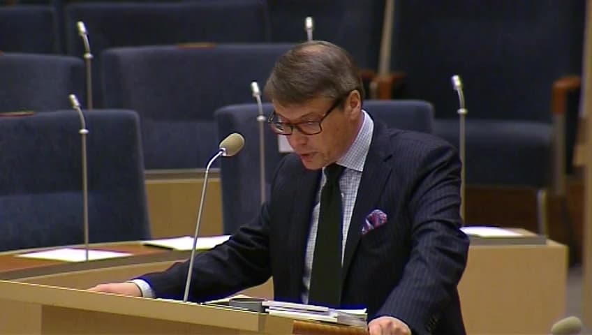 Stillbild från Interpellationsdebatt, Nedskärningarna i skånsk sjukvård