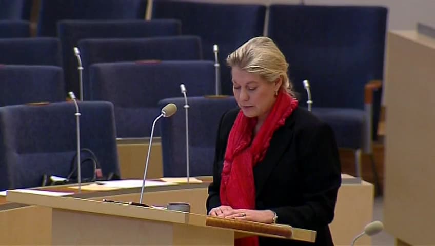 Stillbild från Interpellationsdebatt, Uppföljning av Trafikverket ICT:s verksamhet