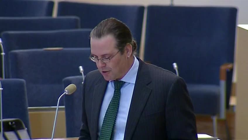 Stillbild från Interpellationsdebatt, Regeringens skattepolitik