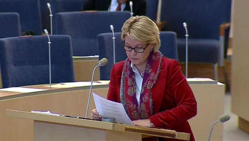 Stillbild från Interpellationsdebatt, Varsel i Örebro län