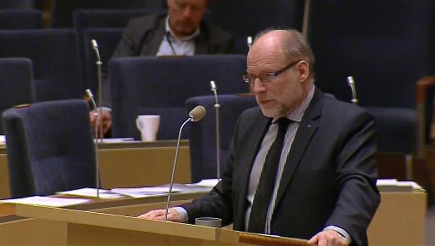 Stillbild från Interpellationsdebatt, Hyresgästernas rättigheter vid renovering