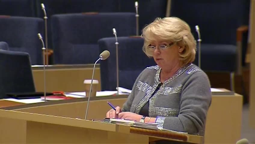 Stillbild från Interpellationsdebatt, Förgiftade havsbottnar