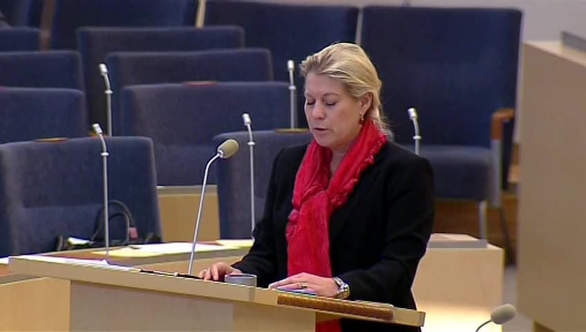 Stillbild från Interpellationsdebatt, Sociala avgifter för sjömän