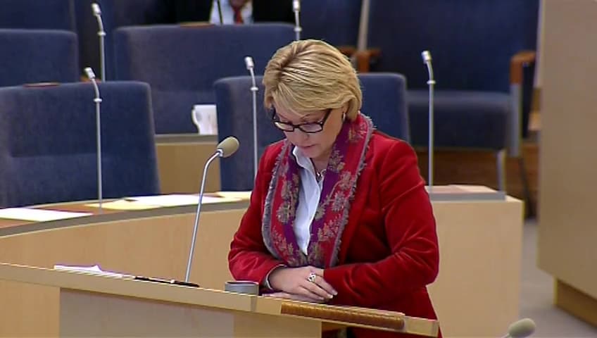 Stillbild från Interpellationsdebatt, Att vända på alla stenar - även i skogen