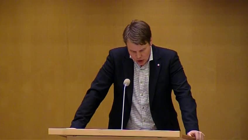 Stillbild från Debatt om förslag, Utgiftsområde 23 Areella näringar, landsbygd och livsmedel