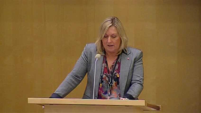 Stillbild från Debatt om förslag, Utgiftsområde 17 Kultur, medier, trossamfund och fritid