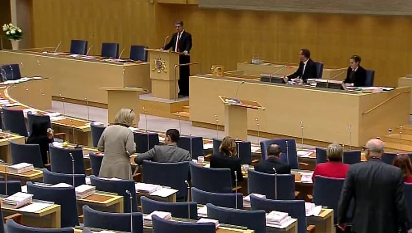 Stillbild från Debatt om förslag, Utgiftsområde 16 Utbildning och universitetsforskning