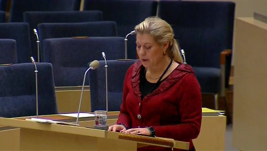Stillbild från Interpellationsdebatt, Riskutbildning för yrkestrafik?