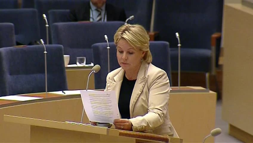 Stillbild från Interpellationsdebatt, Fördubbling av unga i fas 3 i Västsverige