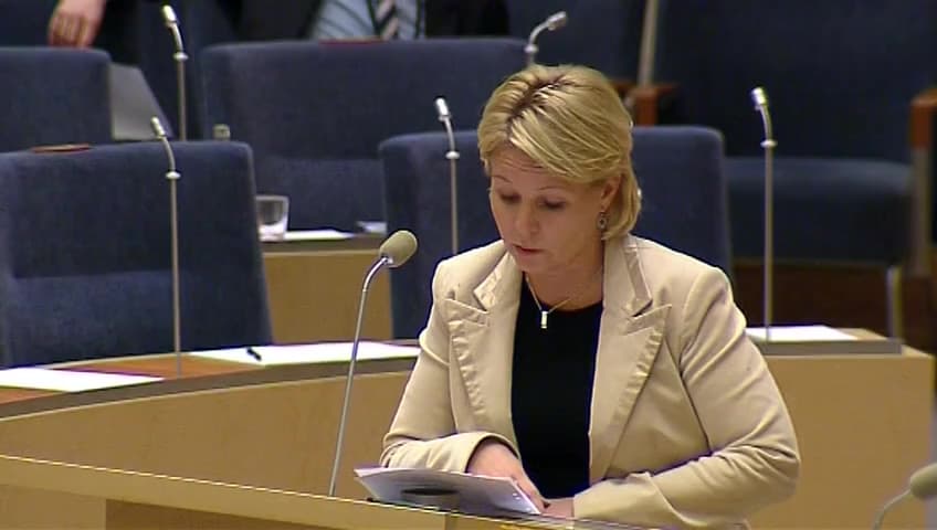 Stillbild från Interpellationsdebatt, Jämställdhet