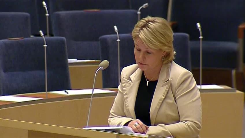 Stillbild från Interpellationsdebatt, Effektivare arbetsförmedling