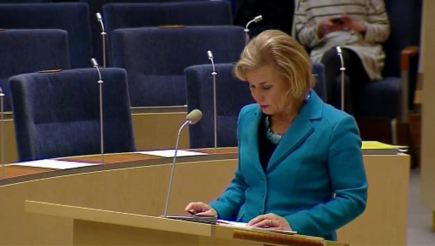 Stillbild från Interpellationsdebatt, Landgrabbing och matsäkerhet