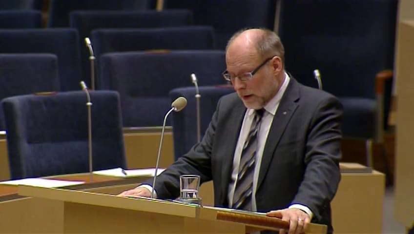 Stillbild från Interpellationsdebatt, Bostäder för samhällsutveckling