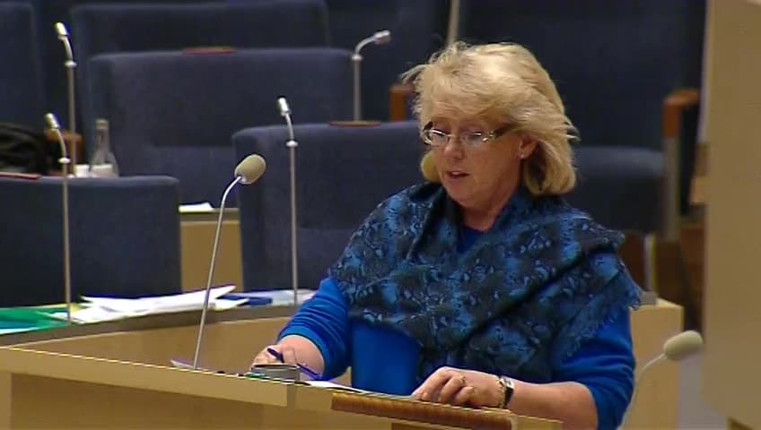 Stillbild från Interpellationsdebatt, EU:s handel med utsläppsrätter