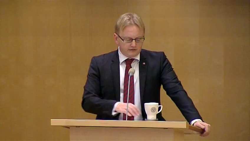 Stillbild från Debatt om förslag, Utgiftsramar och beräkning av statsinkomsterna 