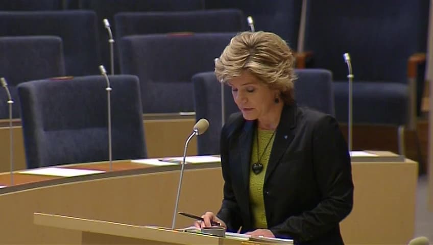 Stillbild från Interpellationsdebatt, Ökar eller minskar injektionsmissbruket