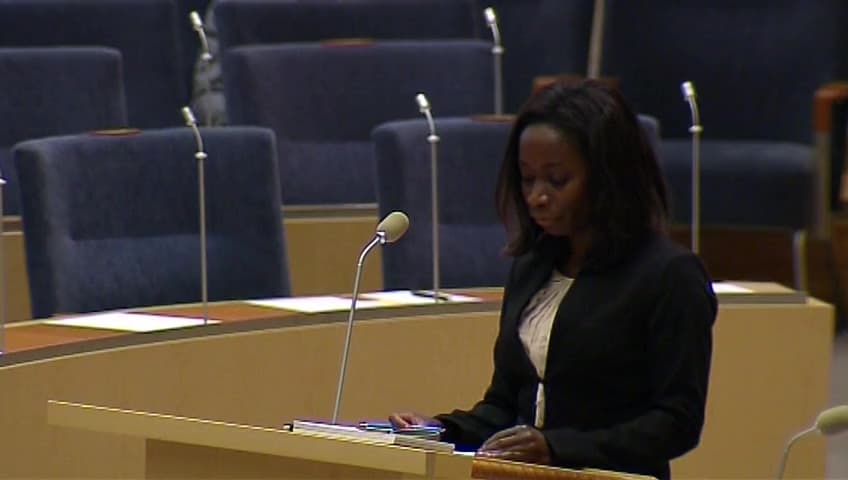 Stillbild från Interpellationsdebatt, Kvotering till bolagsstyrelser