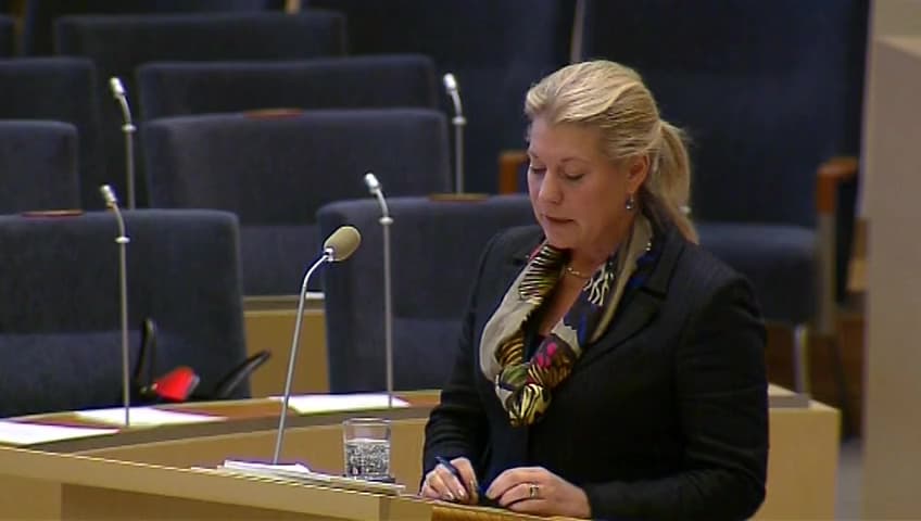 Stillbild från Interpellationsdebatt, Färjetrafik Umeå--Vasa