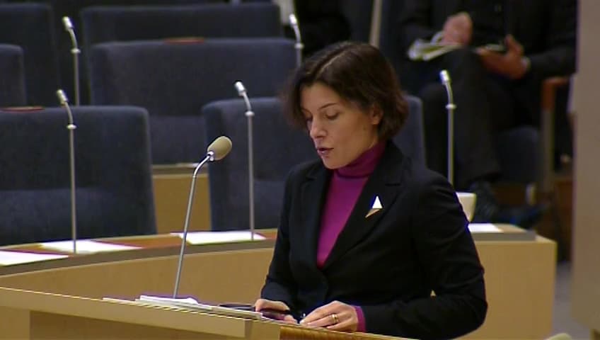 Stillbild från Interpellationsdebatt, Veckholms skjutfält