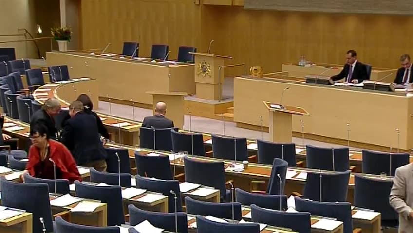 Stillbild från Debatt om förslag, Blankning