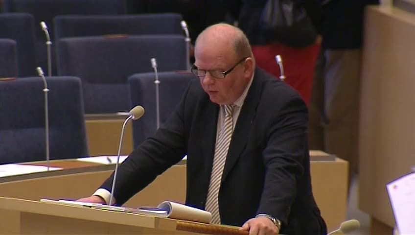 Stillbild från Interpellationsdebatt, Dioxin i fisk